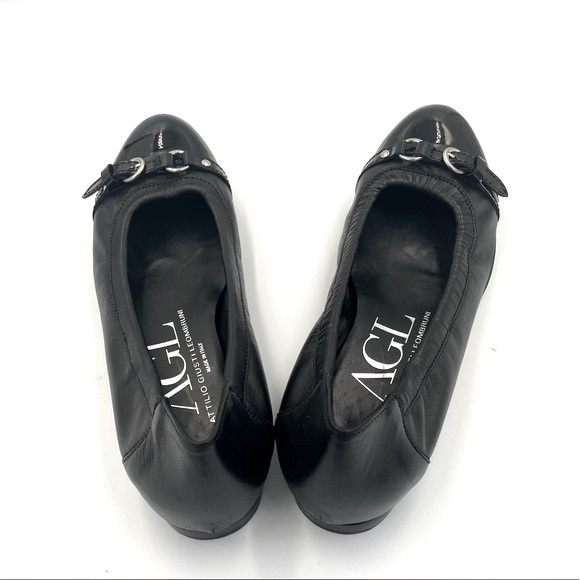 AGL Cap Toe Leather Ballet Flat- size 10.5 - Picture 5 of 11